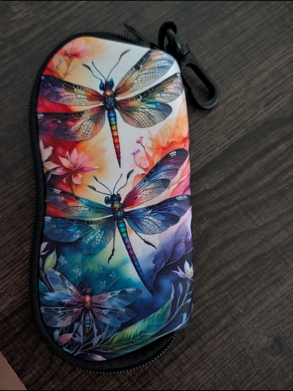 Dragonfly Print Eyewear Neoprene Case